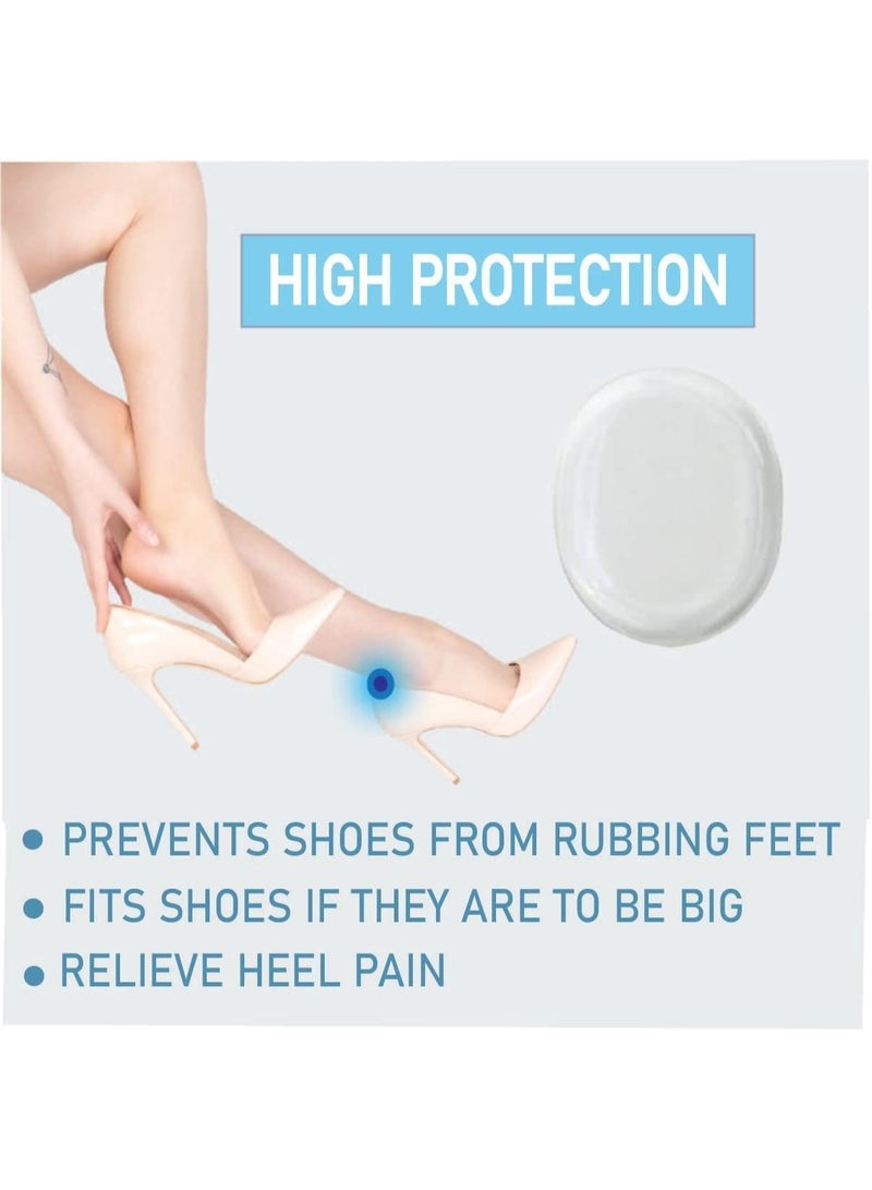 لاصق جل للكعب والقدم – وسادات حذاء سيليكون جل لينة ذاتية اللصق لمنع الانزلاق والاحتكاك – Heel Gel Stickers لتوسيع الحذاء الواسع ومنع القرح والبثور – دعامة كعب داخلية لتثبيت القدم وتقليل ألم المشي والوقوف الطويل – وسادات كعب شفافة مانعة للانزلاق للرجال والنساء – مناسبة للأحذية الضيقة والواسعة والكعب العالي والرياضي (عدد 6 قطع) - Image 2